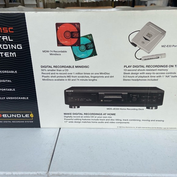 Sony Minidisc 90s Digital Recording System MD Bundle 6 - Picture 7 of 8